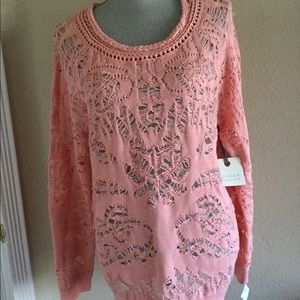 PEACH SWEATER TOP